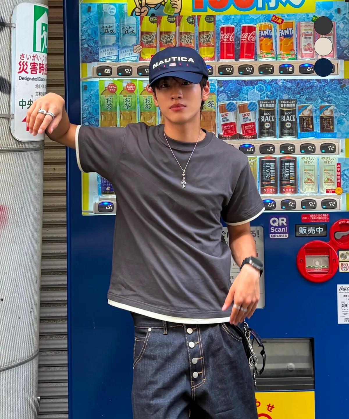 【OWN】NAUTICA 小LOGO 印花 短袖上衣 寬鬆 假兩件 春夏新品 26SS 不分男女 炭灰 淺卡其 深藍