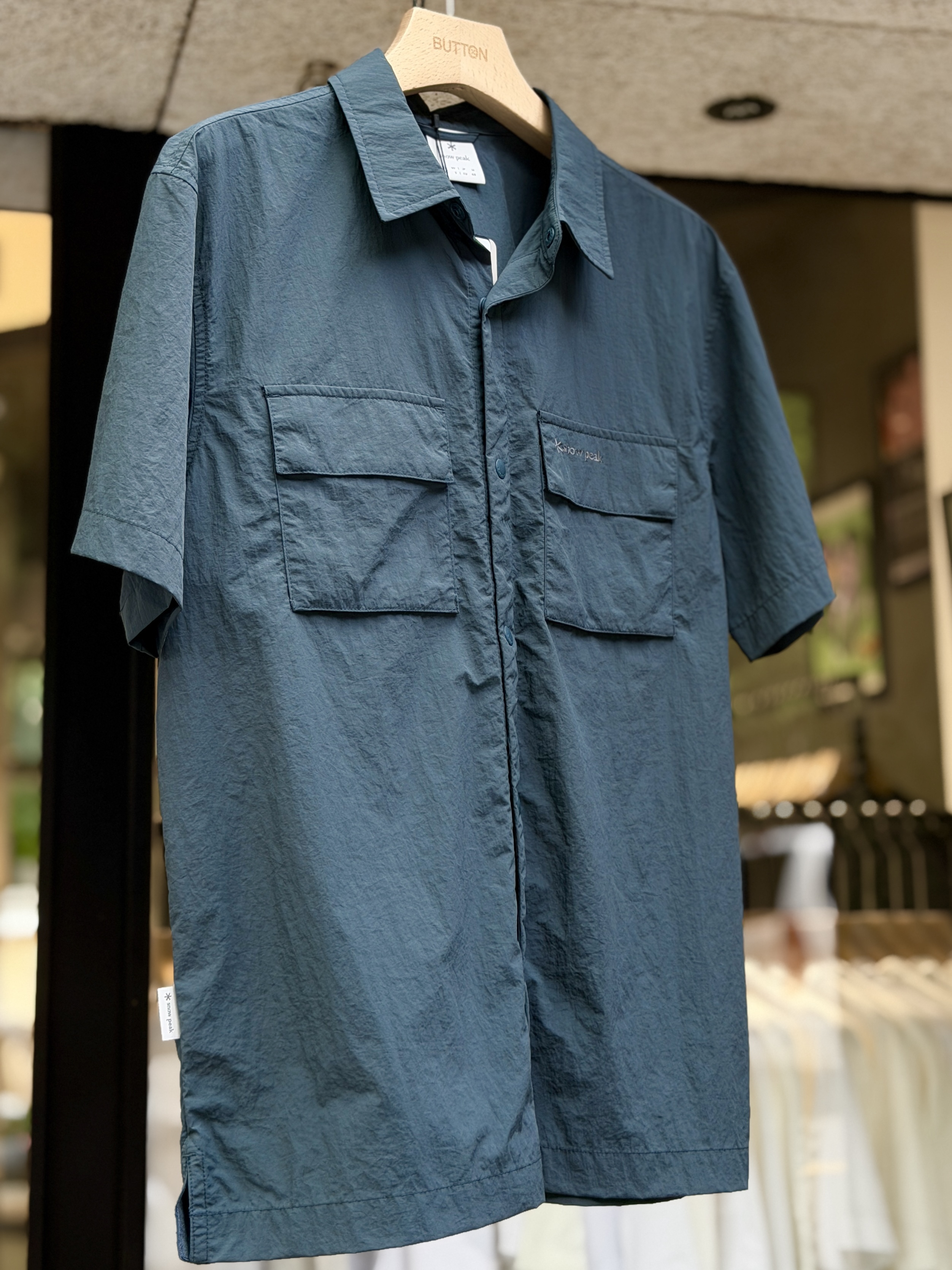【零碼折扣】Snow Peak Taslan Two Pocket Short Sleeve Shirts 雙口袋 壓釦 Taslan 襯衫 短袖 S25MMLSH50