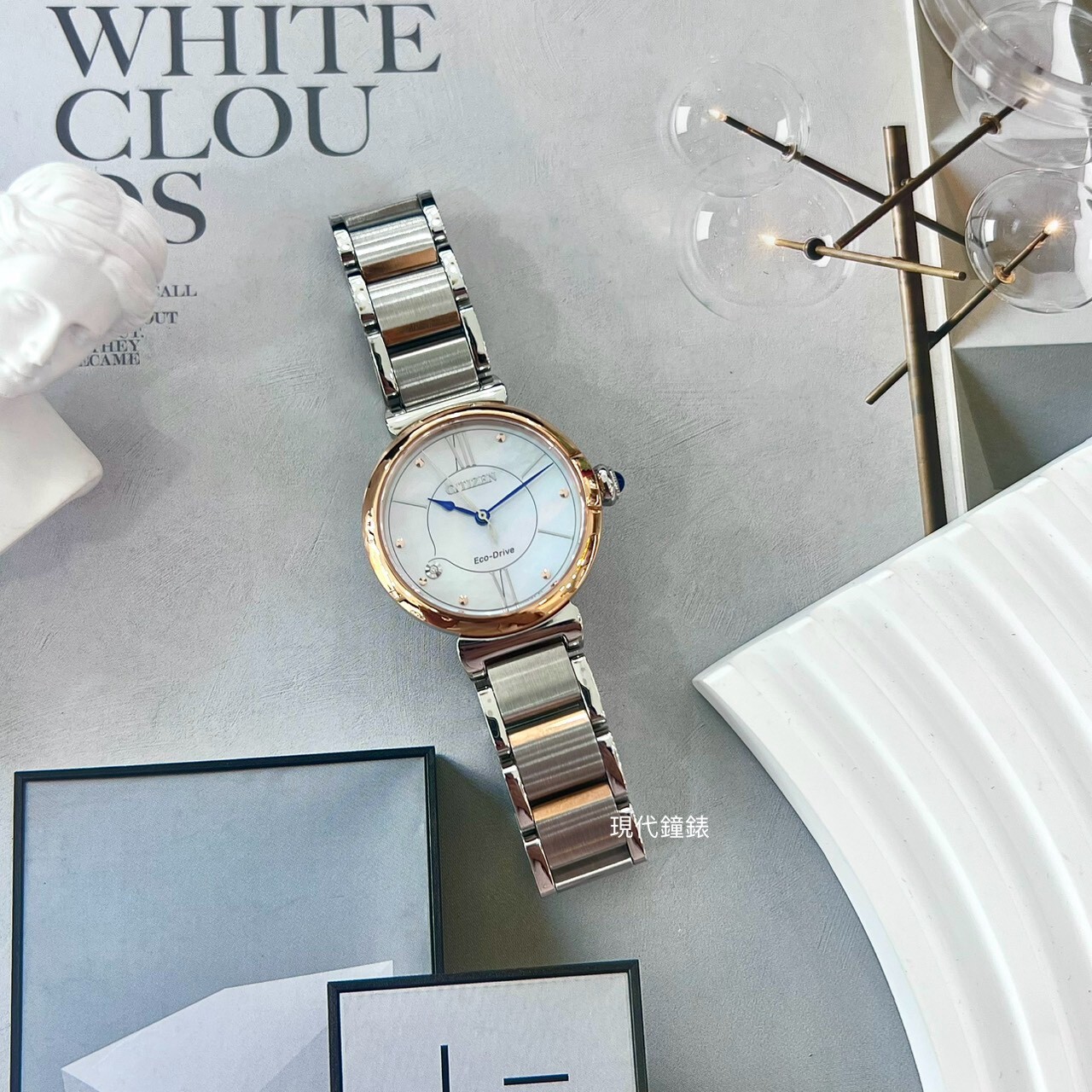 【CITIZEN 星辰】 L系列 May bells鈴蘭花女錶 EM1074-82D 29.5mm 現代鐘錶
