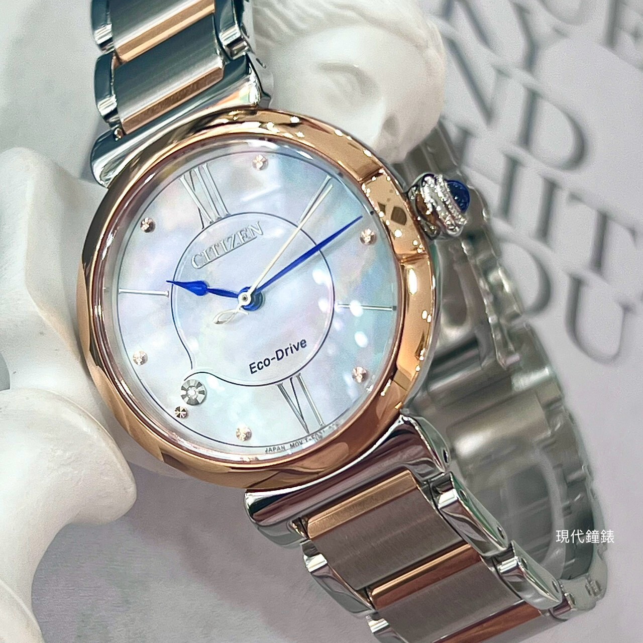 【CITIZEN 星辰】 L系列 May bells鈴蘭花女錶 EM1074-82D 29.5mm 現代鐘錶