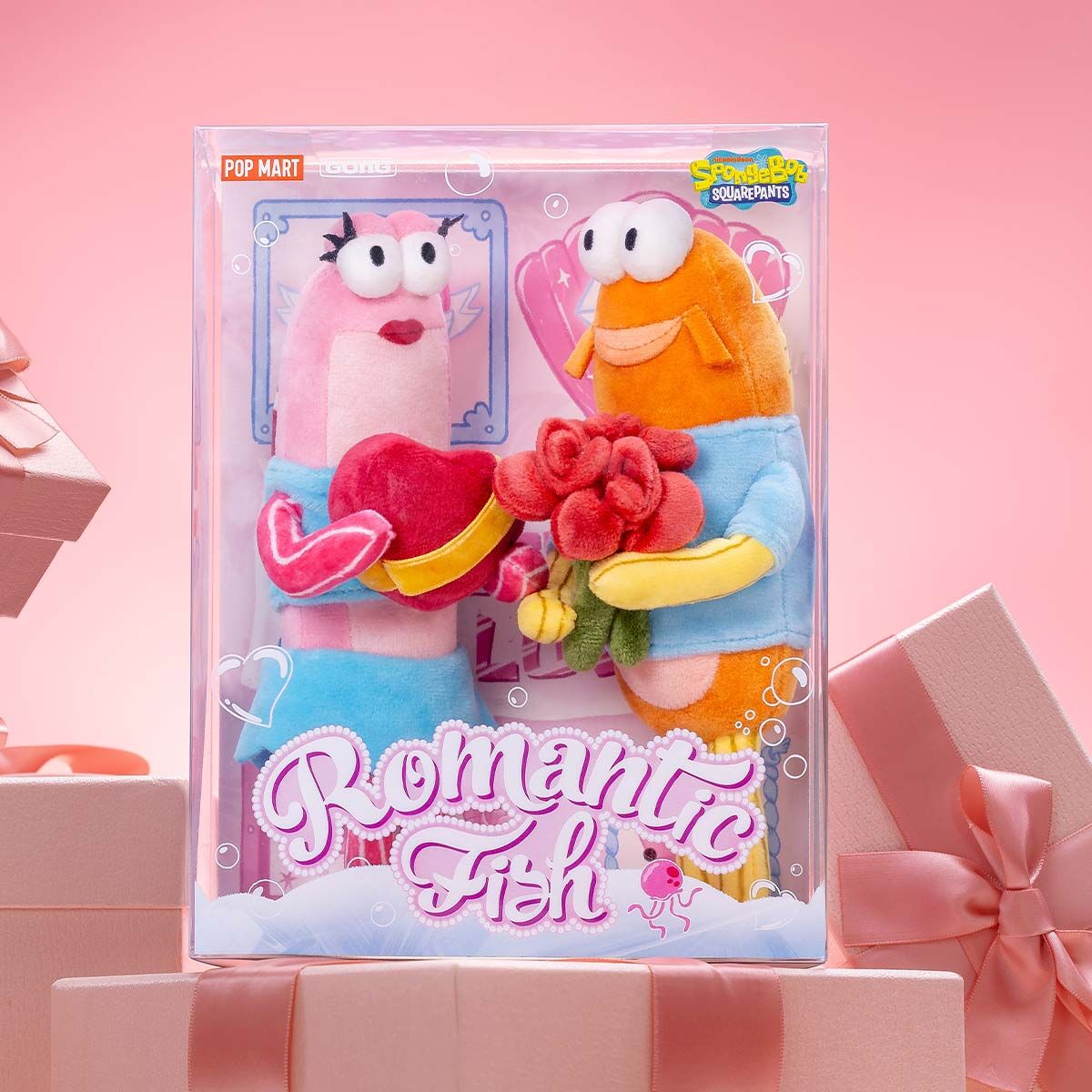 POPMART 泡泡瑪特 海綿寶寶 比奇堡的居民們 浪漫的魚系列毛絨掛件