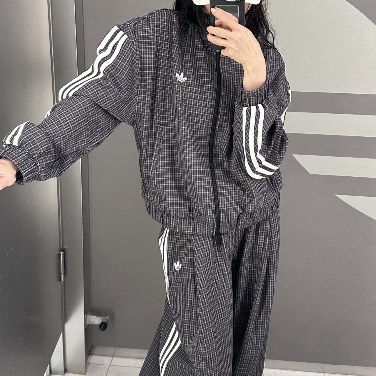 ADIDAS ORIGINALS LOOSE CHECKS 復古 慵懶 格紋套裝 上衣 長褲 LD5339//LD5340