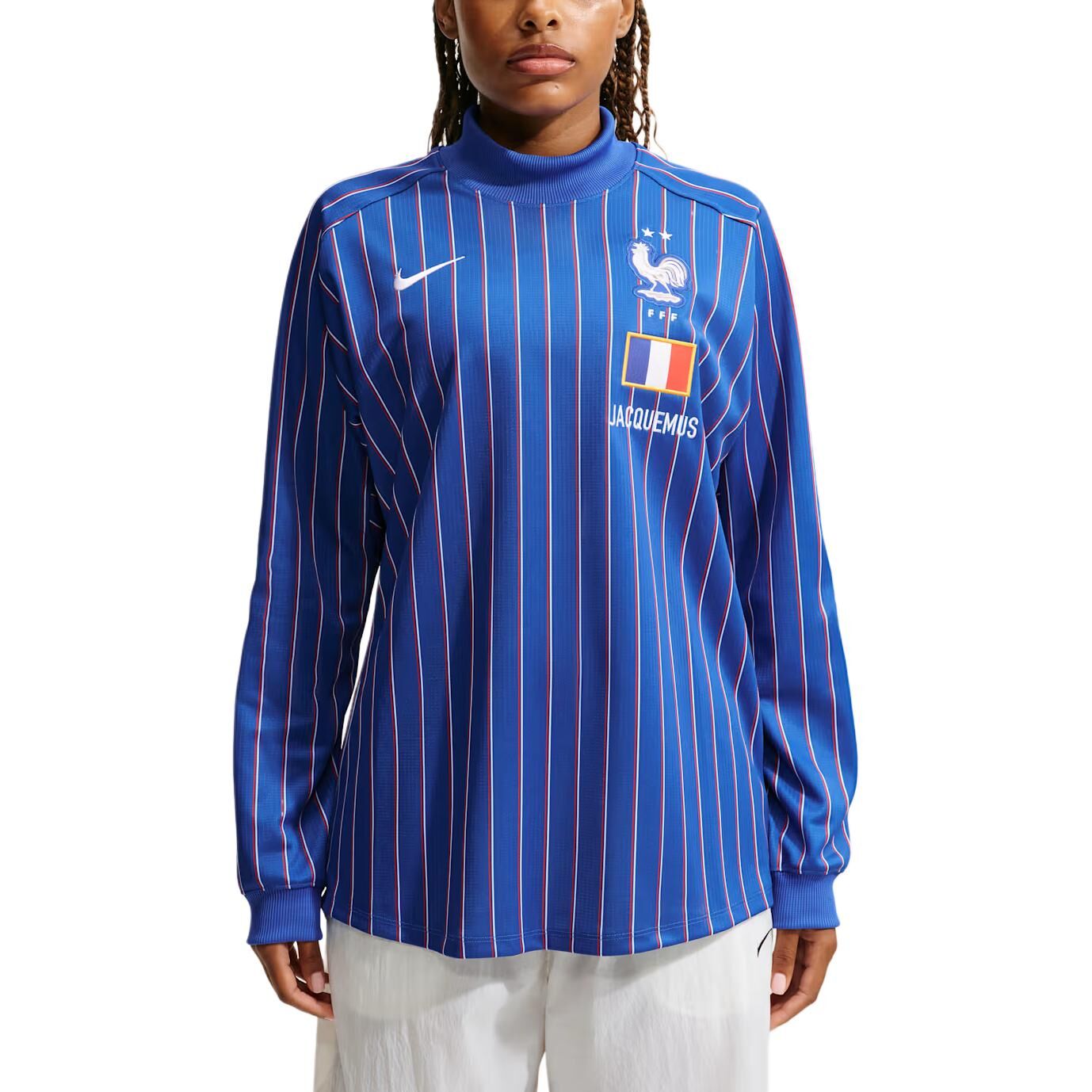 【代購】Nike X Jacquemus France National Team Soccer Jerseys Men's Blue Half Turtleneck Moderate IQ7570-480