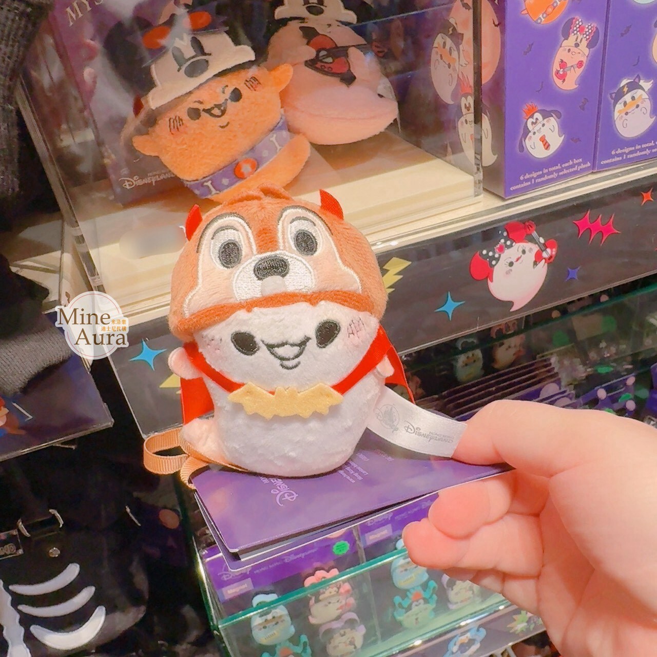 2026 萬聖節限定 米奇 Mickey 與好友們 鬼馬搖滾樂隊系列 黑鼻 奇奇 Chip 小鬼 造型 磁鐵 坐肩 絨毛 娃娃 公仔 奇奇蒂蒂 Chip 'n Dale -香港迪士尼樂園