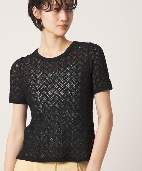 CITEN / Cut Lace Half Sleeve T-shirt