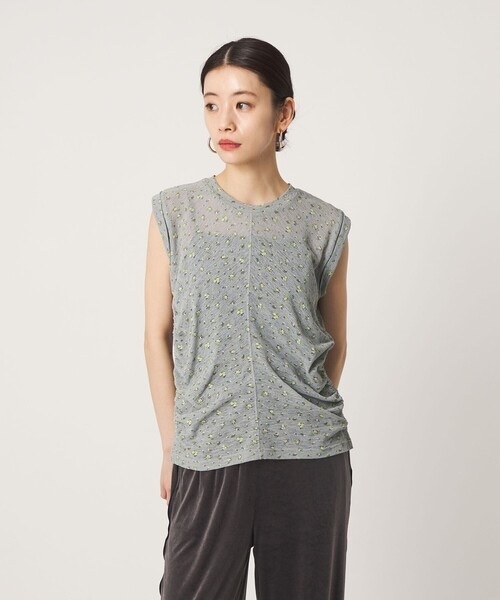 CITEN / Floral Gathered Sleeveless Top