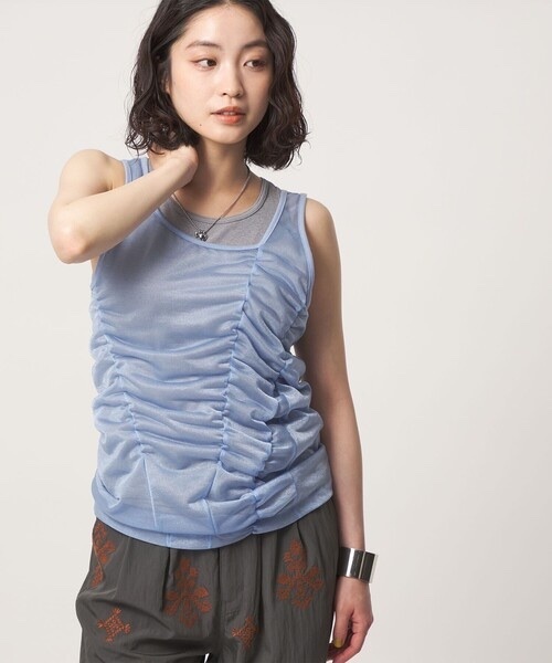 CITEN / Sleeveless Gathered Top Set