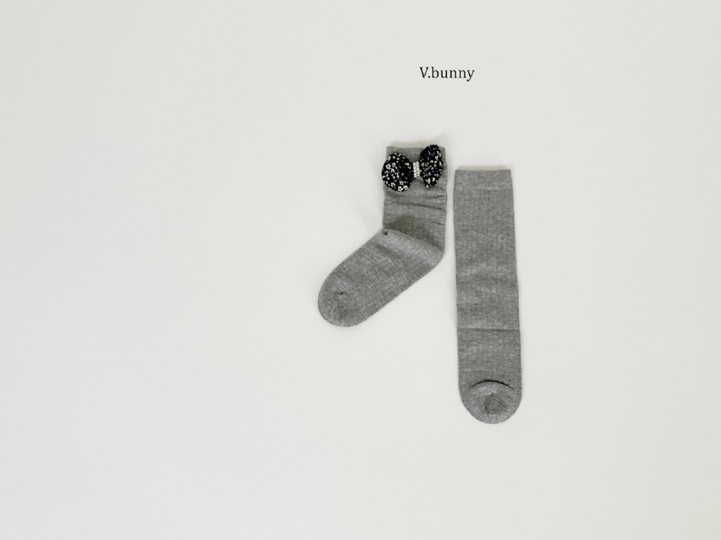 正韓秋Vbunny 立體蝴蝶結兔耳襪(三入)
