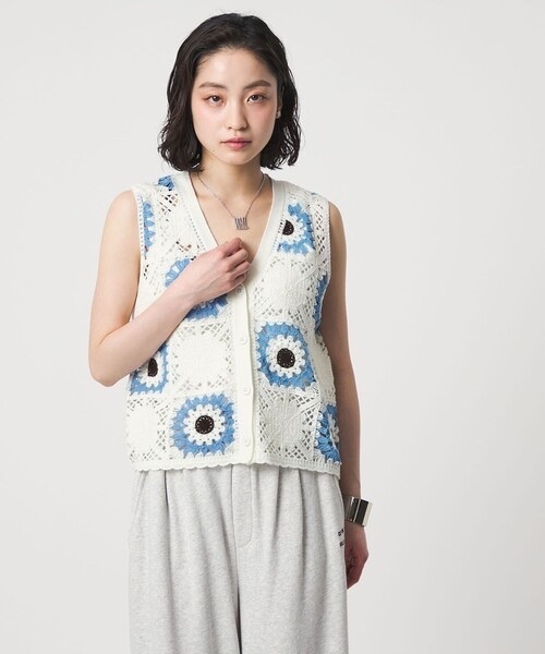 CITEN / Crochet-style knit vest