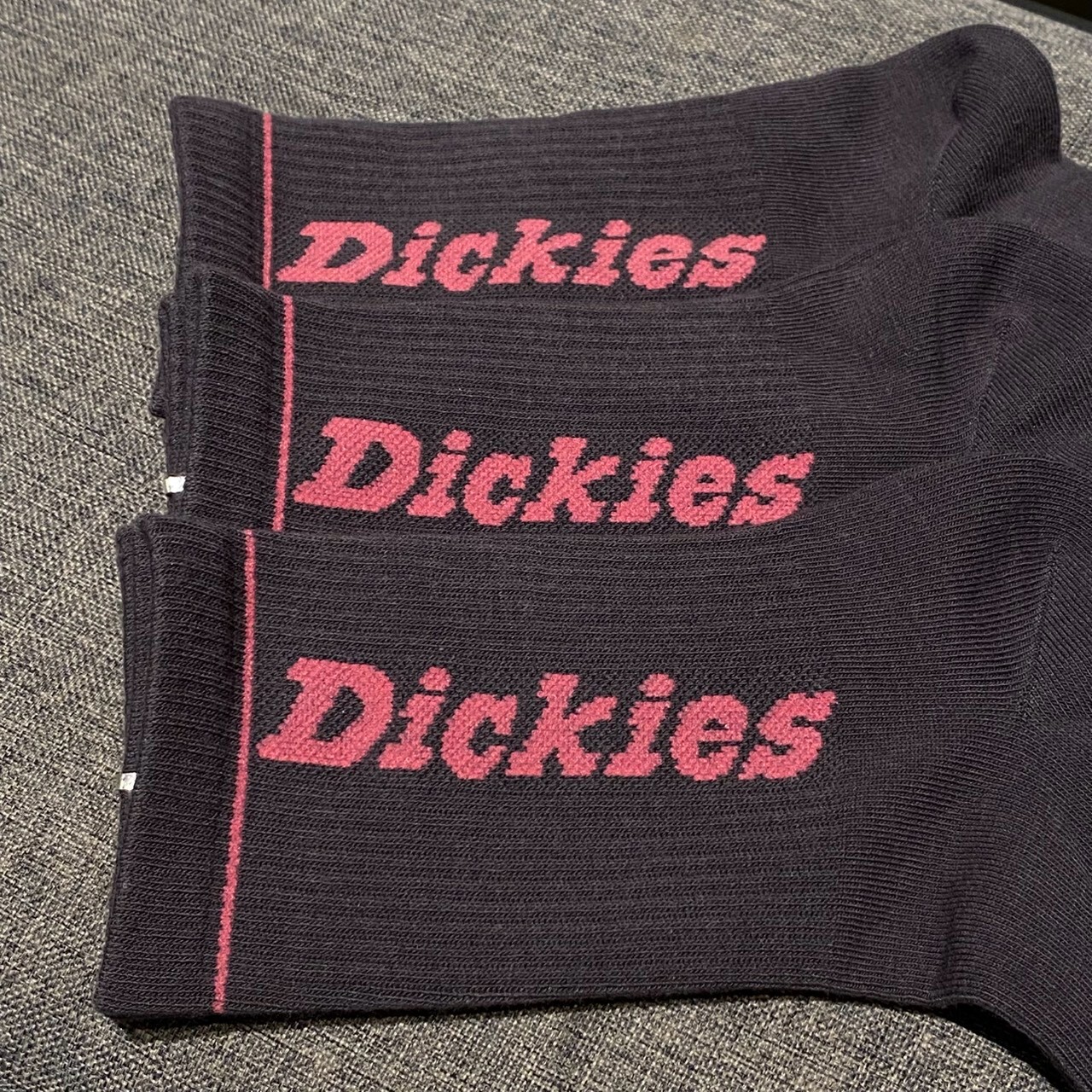 Dickies 側條紋撞色字母高筒襪