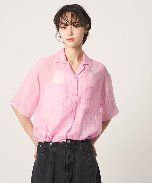 CITEN / Open-Collar Drawstring Shirt