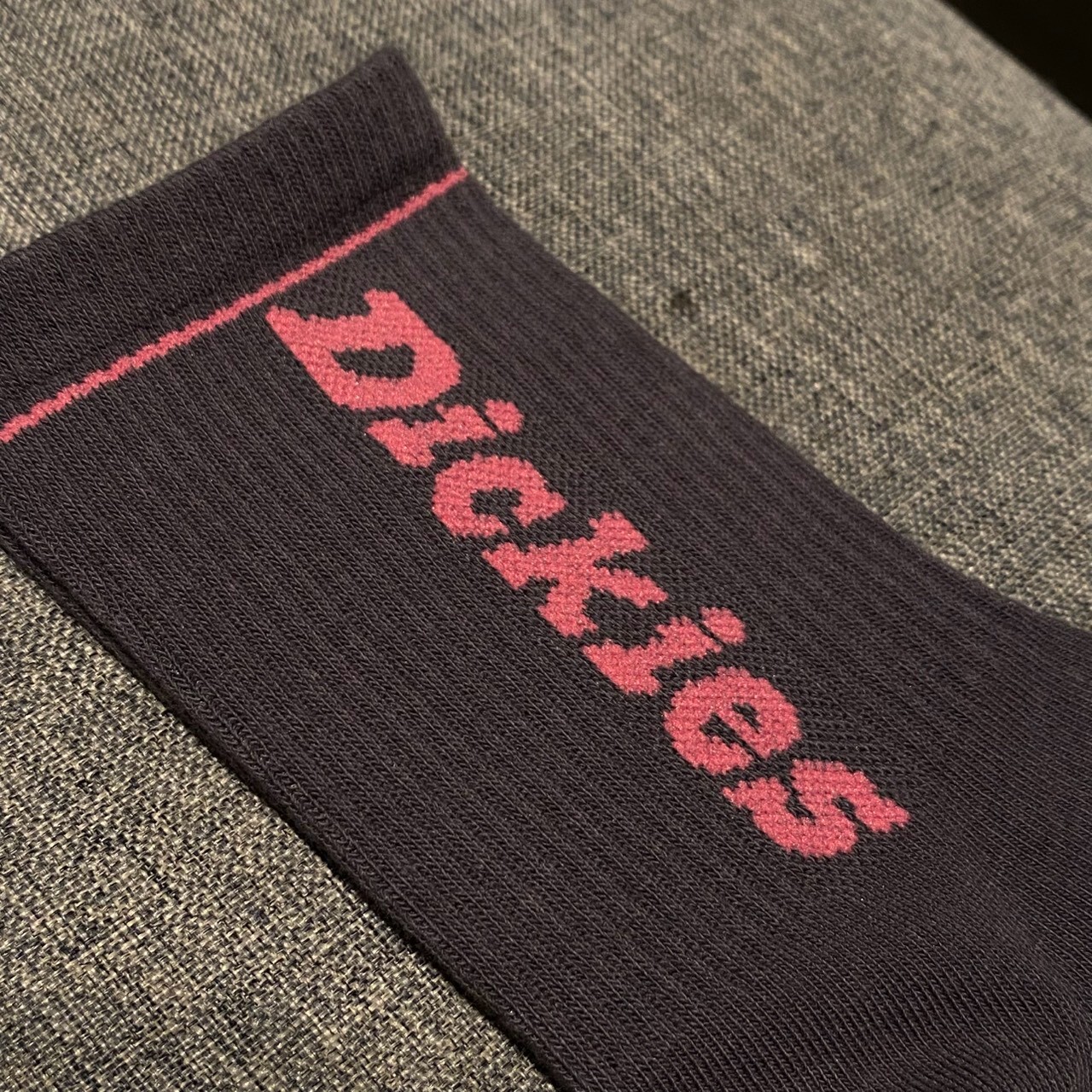 Dickies 側條紋撞色字母高筒襪