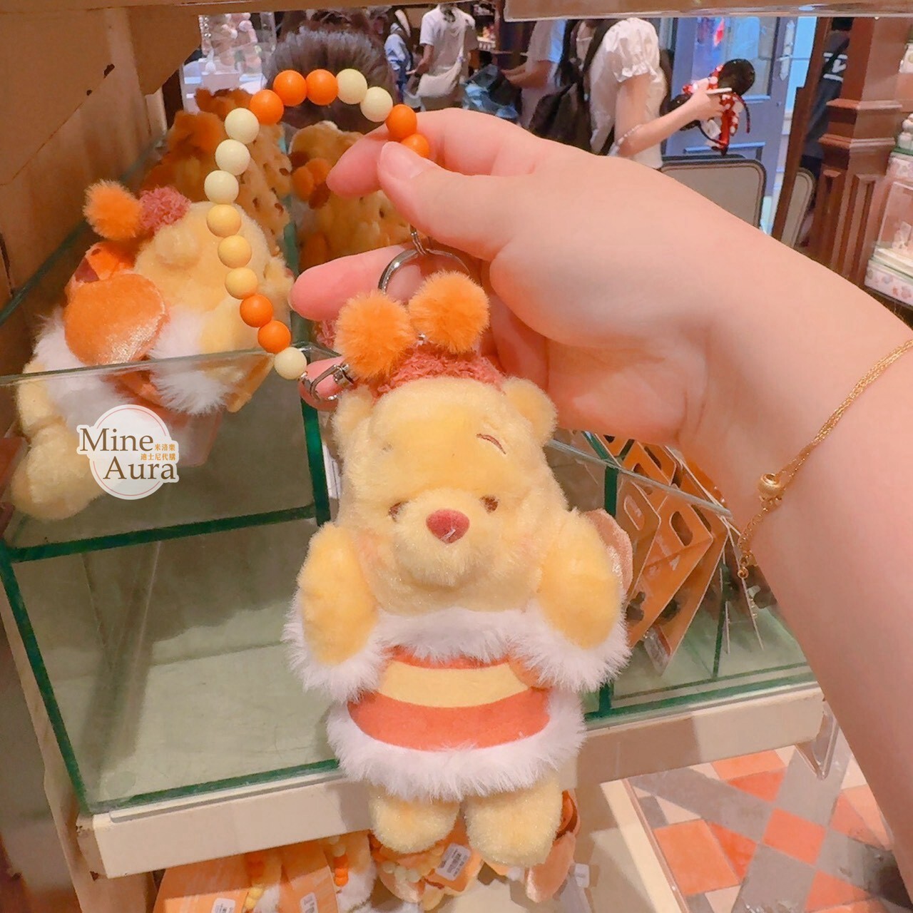小熊維尼 Winnie the Pooh 尋尋蜜蜜系列 絨毛 鑰匙圈 吊飾 -香港迪士尼樂園