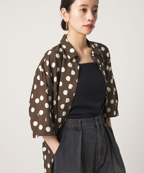 CITEN / Polka-Dot Short-Sleeve Shirt