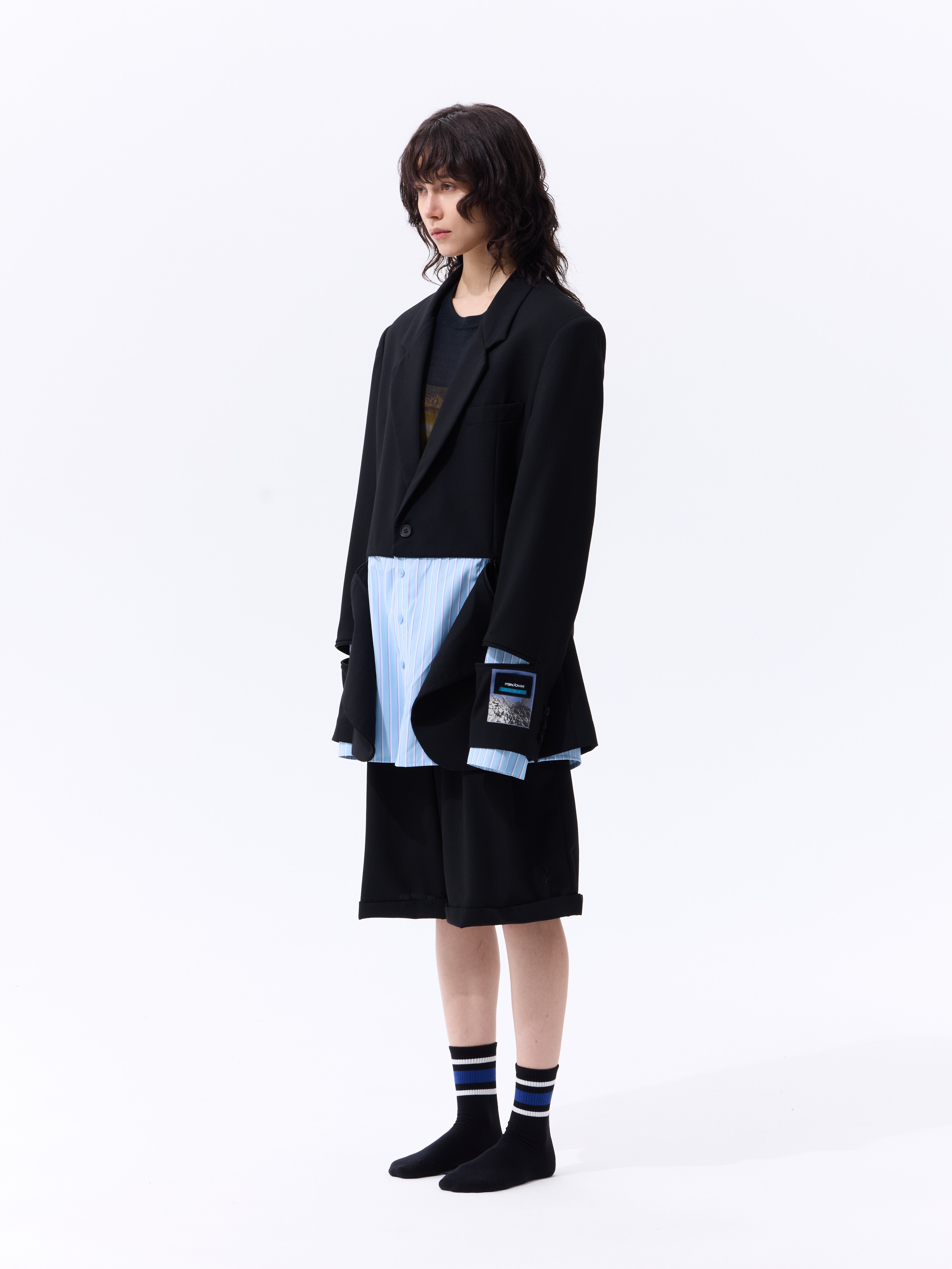 PSN/OWN 假兩件 拉鏈雙層 西裝外套 HYBRID BLAZER P/O-SS26-5002
