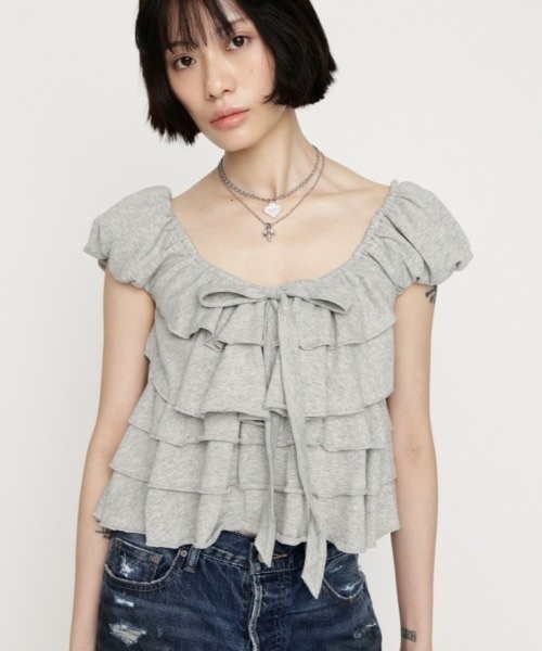 SLY / FRILL CUT RIBBON TOPS