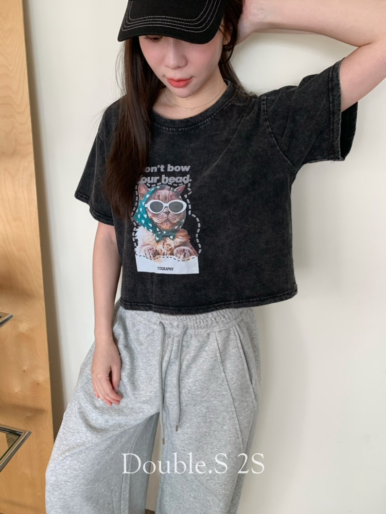 街頭墨鏡貓咪Tee
