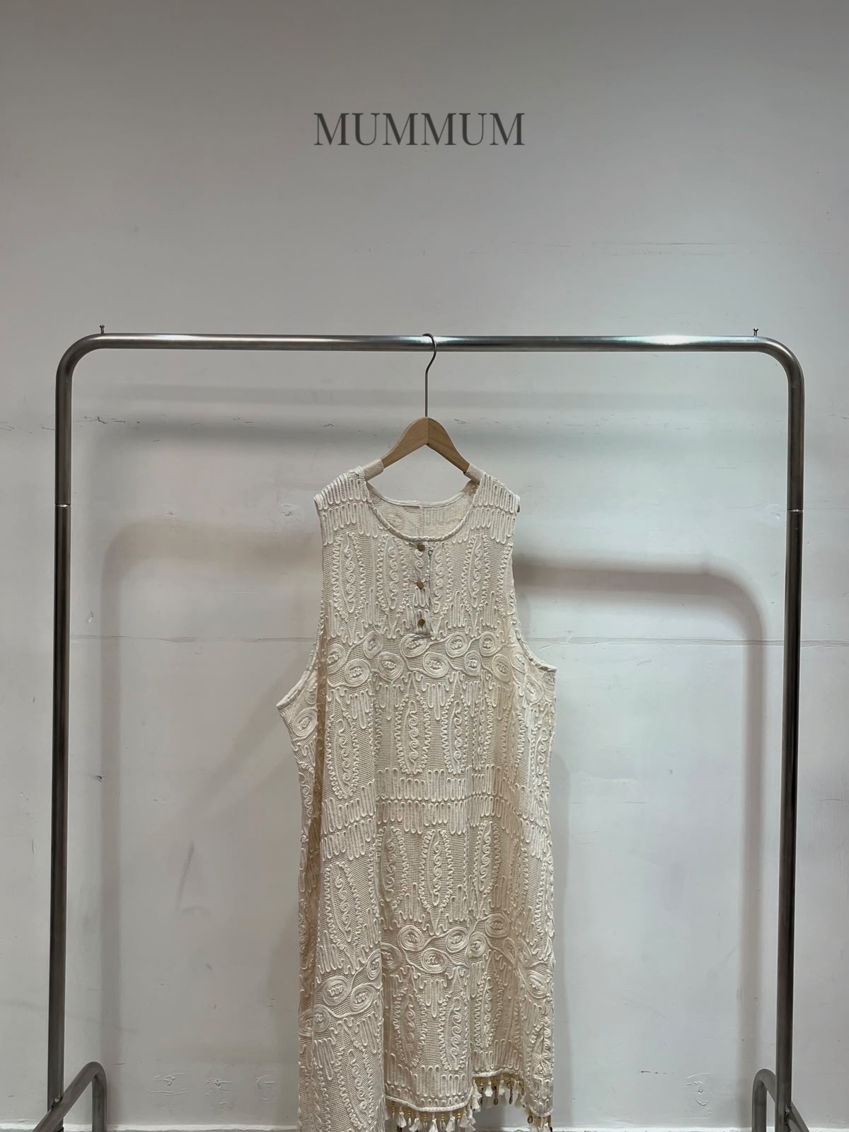 0213499a/手工感勾花度假裝飾連身裙 52/52/42