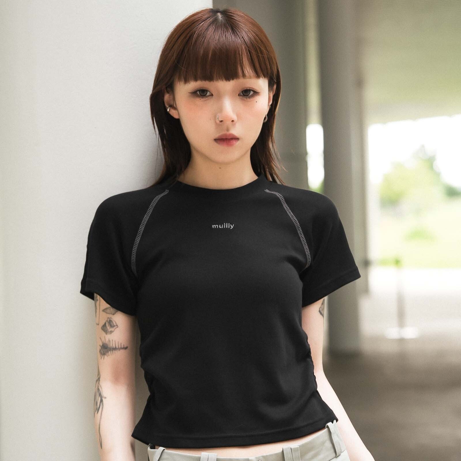 【車庫服飾】MUILLY 抓皺剪裁上衣
