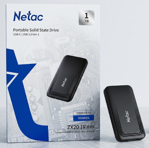 Netac ZX20IV EVO Portable SSD 外置固態硬碟 - 256GB / 512GB / 1TB