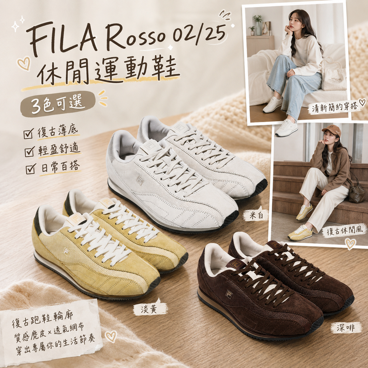 【預購】FILA WKR081607 Rosso 02/25 休閒運動鞋