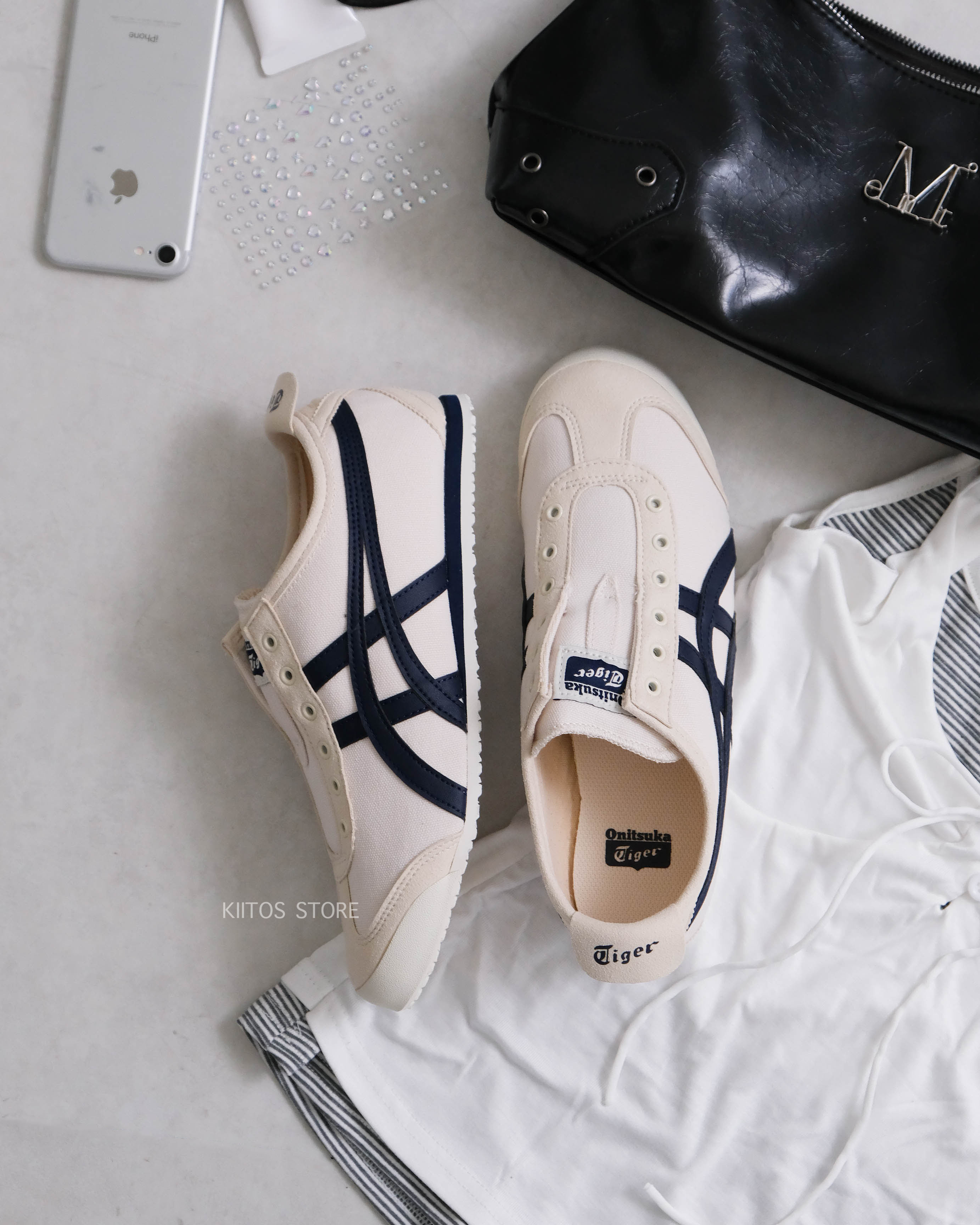 【預購】Onitsuka Tiger Tokuten 鬼塚虎 懶人鞋 帆布鞋 無鞋帶 米白 1183A360-205