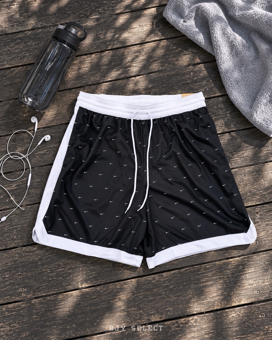 #預購 NIKE DRY SHORT 滿版小勾 運動 休閒 短褲 籃球褲 IF2583-010 黑色
