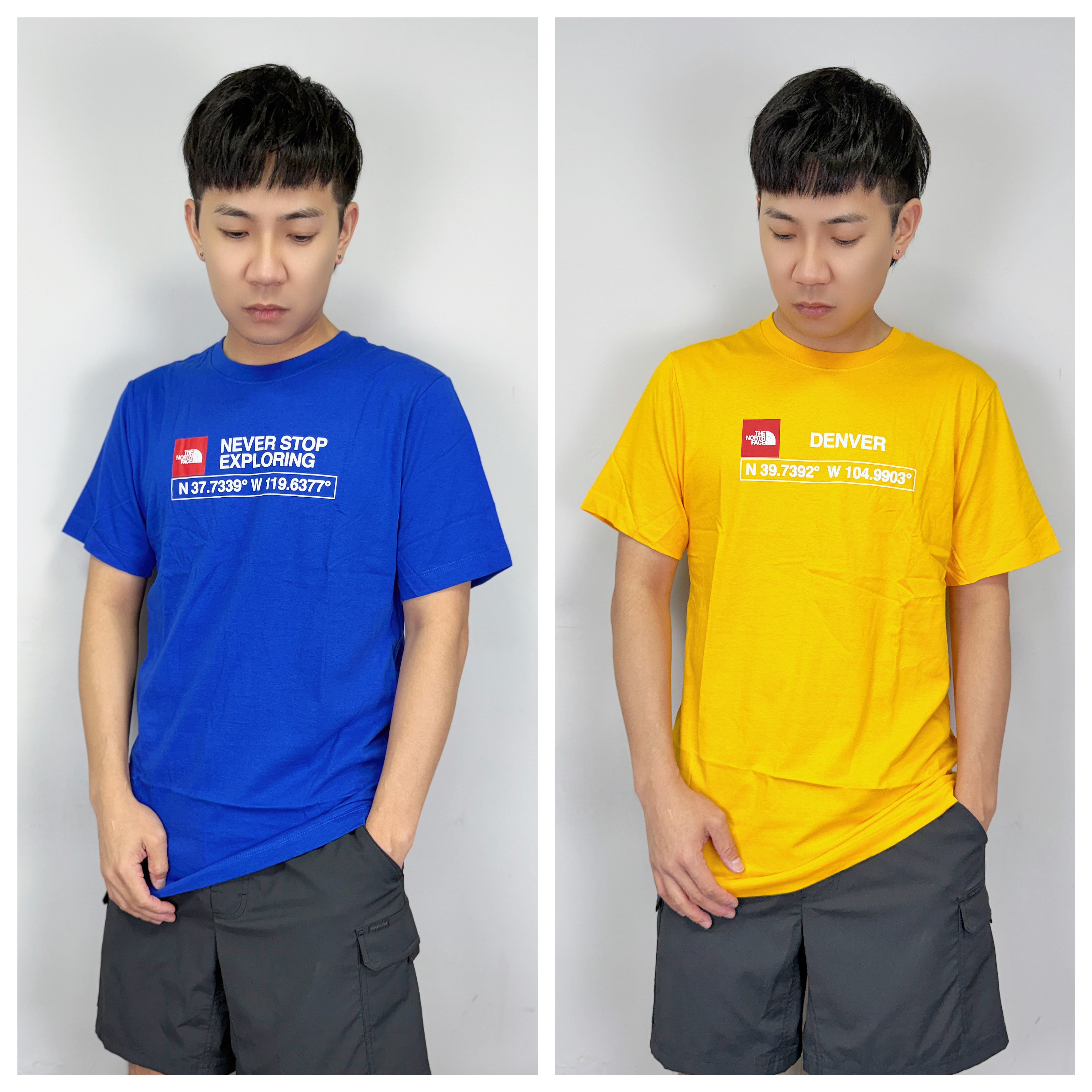 The North Face 北臉 經緯座標字母 短袖上衣 短T