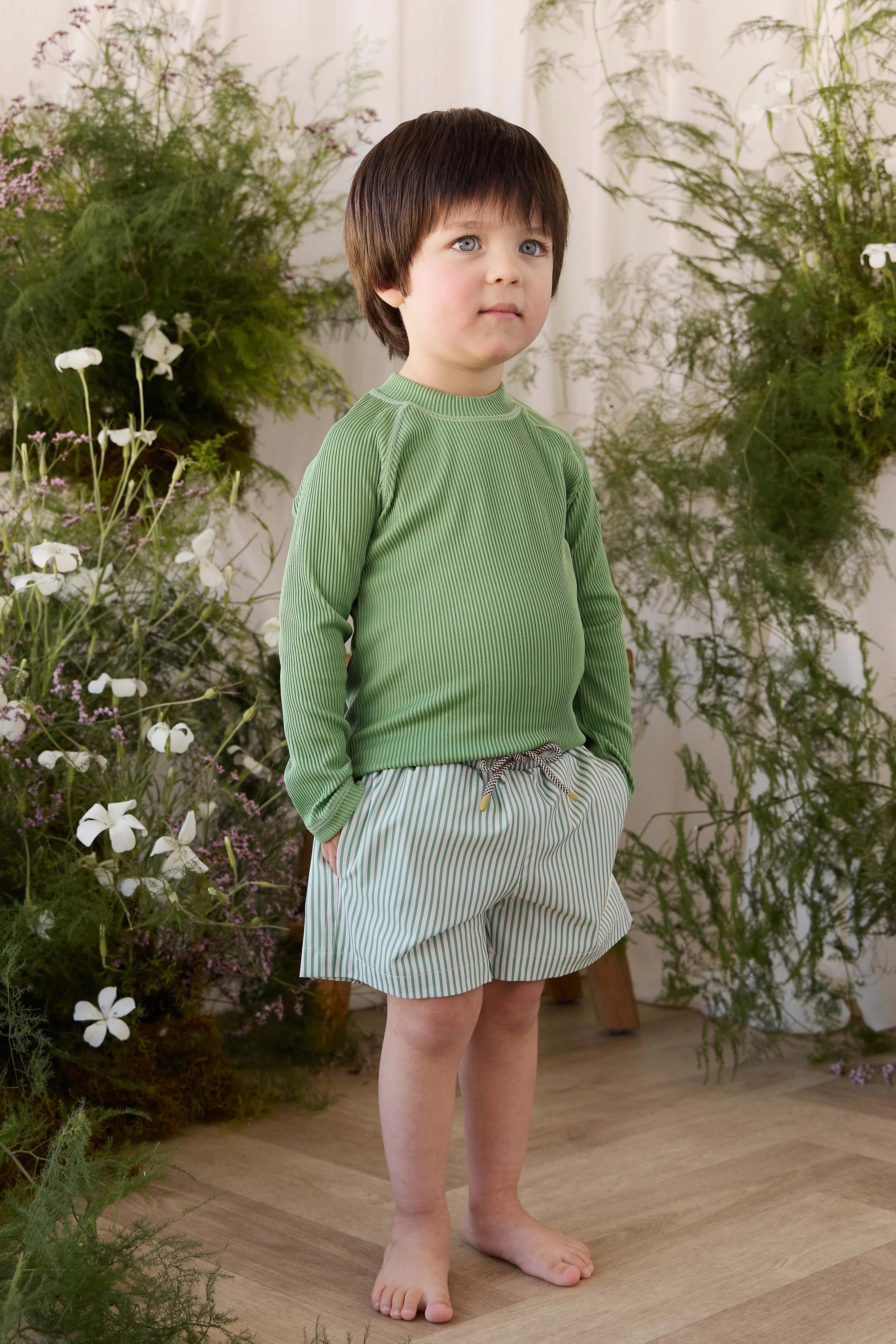 【預購】JAMIE KAY - Wyatt Board Short（Snow Pea Stripe）