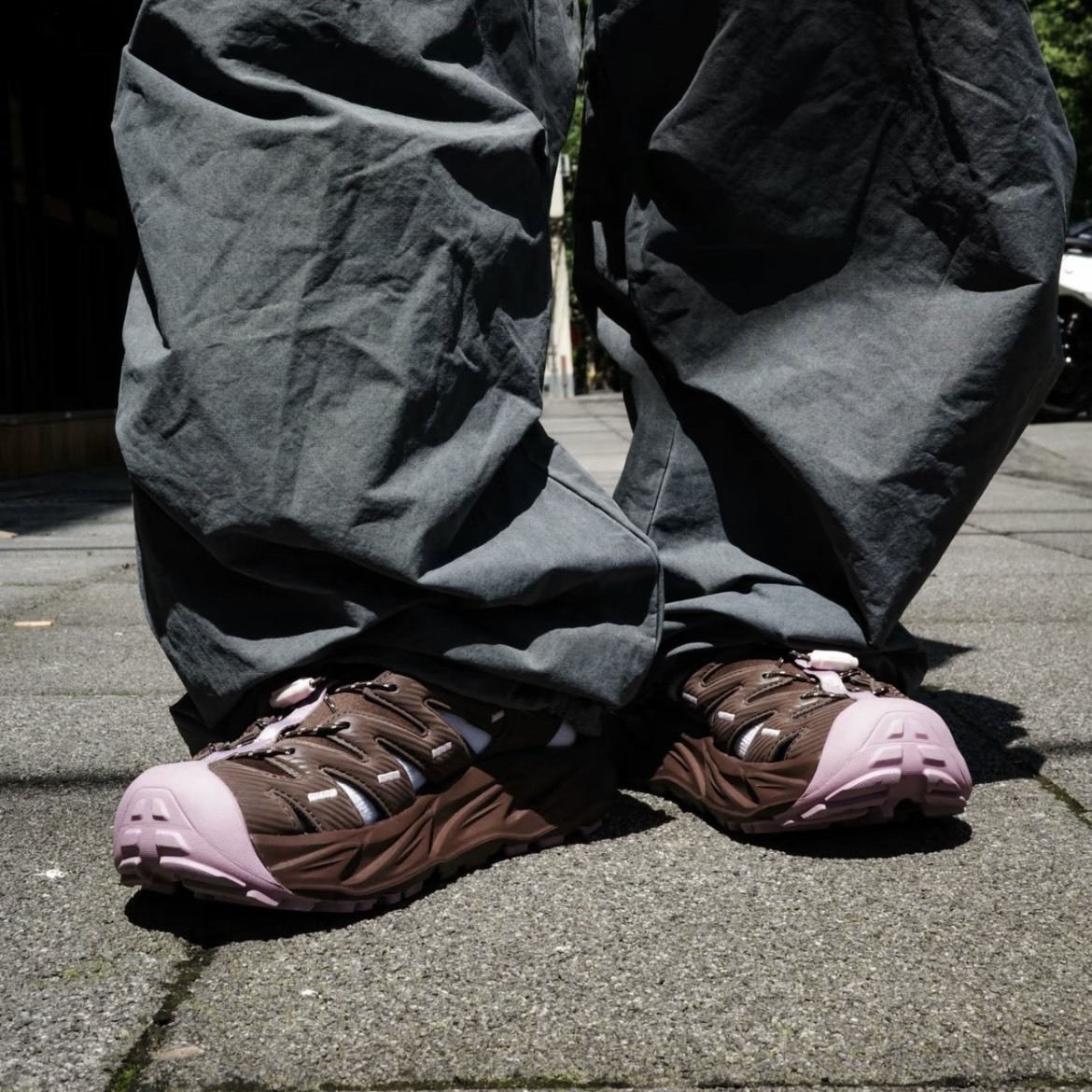 【代購】HOKA ONE ONE HOPARA 戶外機能溯溪鞋 男女同款 棕粉紫