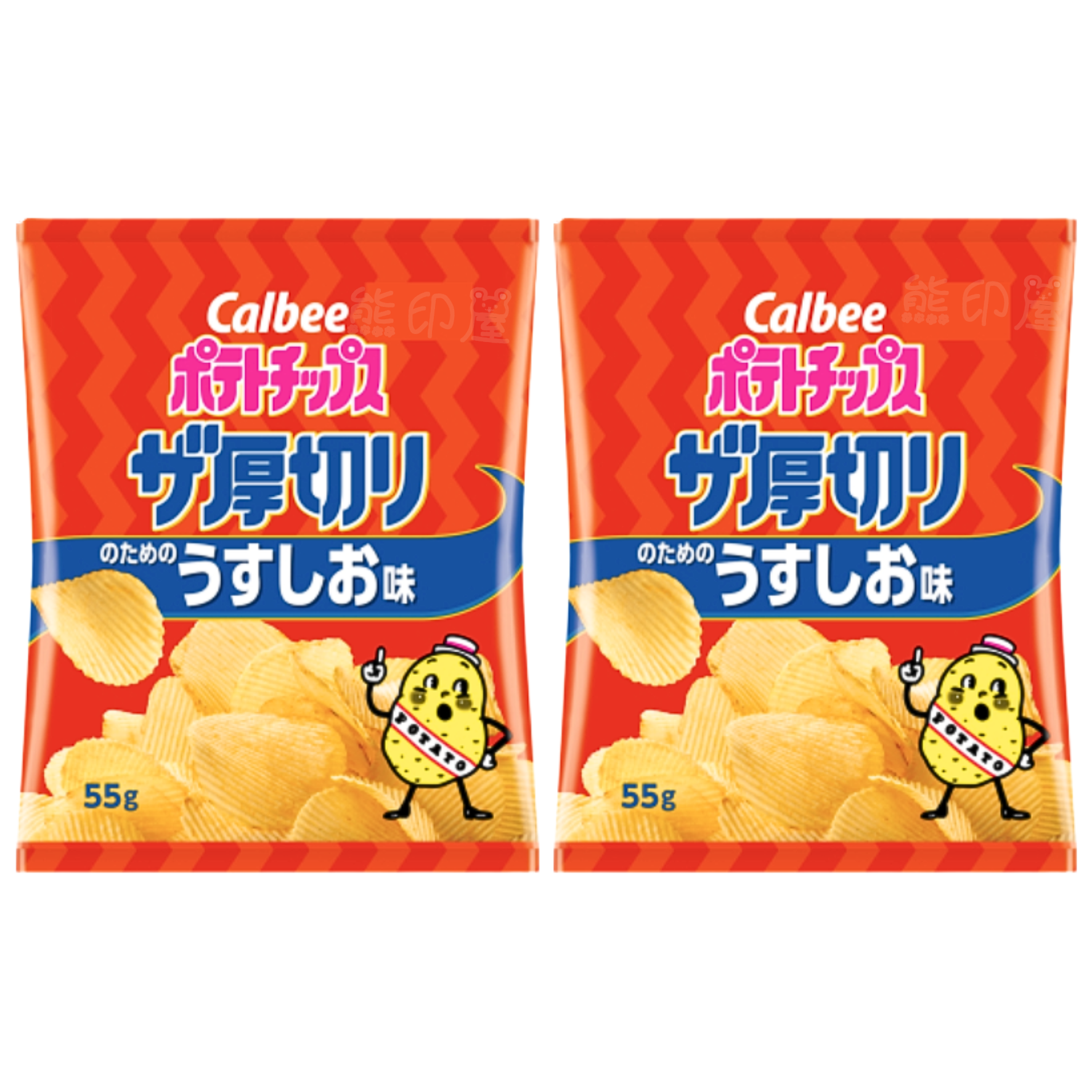 卡樂B 鹽味厚切薯片55G X 2 (橙)