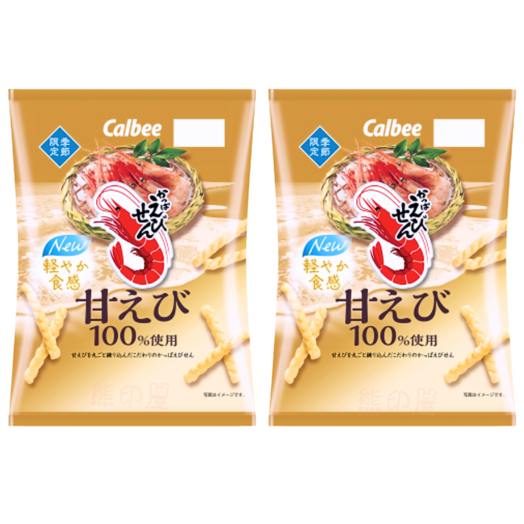 日本卡樂B 甜蝦味蝦條 50G X 2 (期間限定)