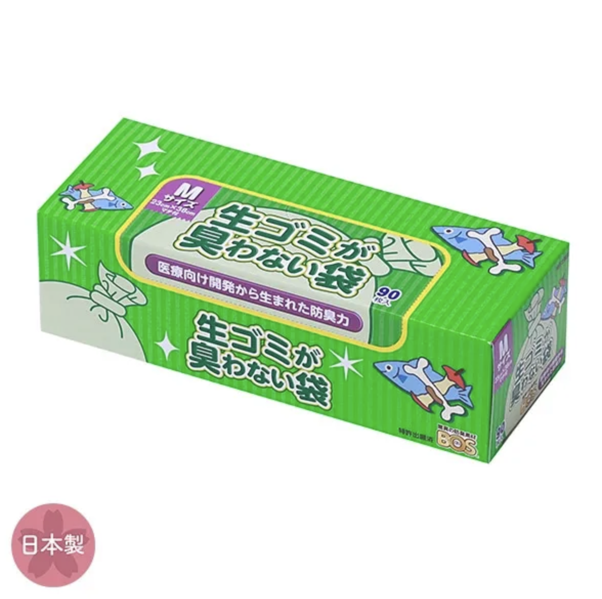 日本製 BOS無異味垃圾袋 中號-90個裝