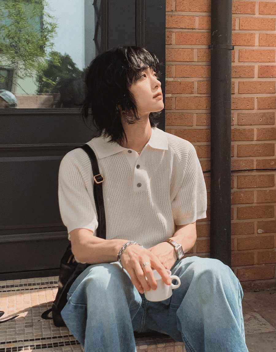 Cornell 華夫格領子針織衫