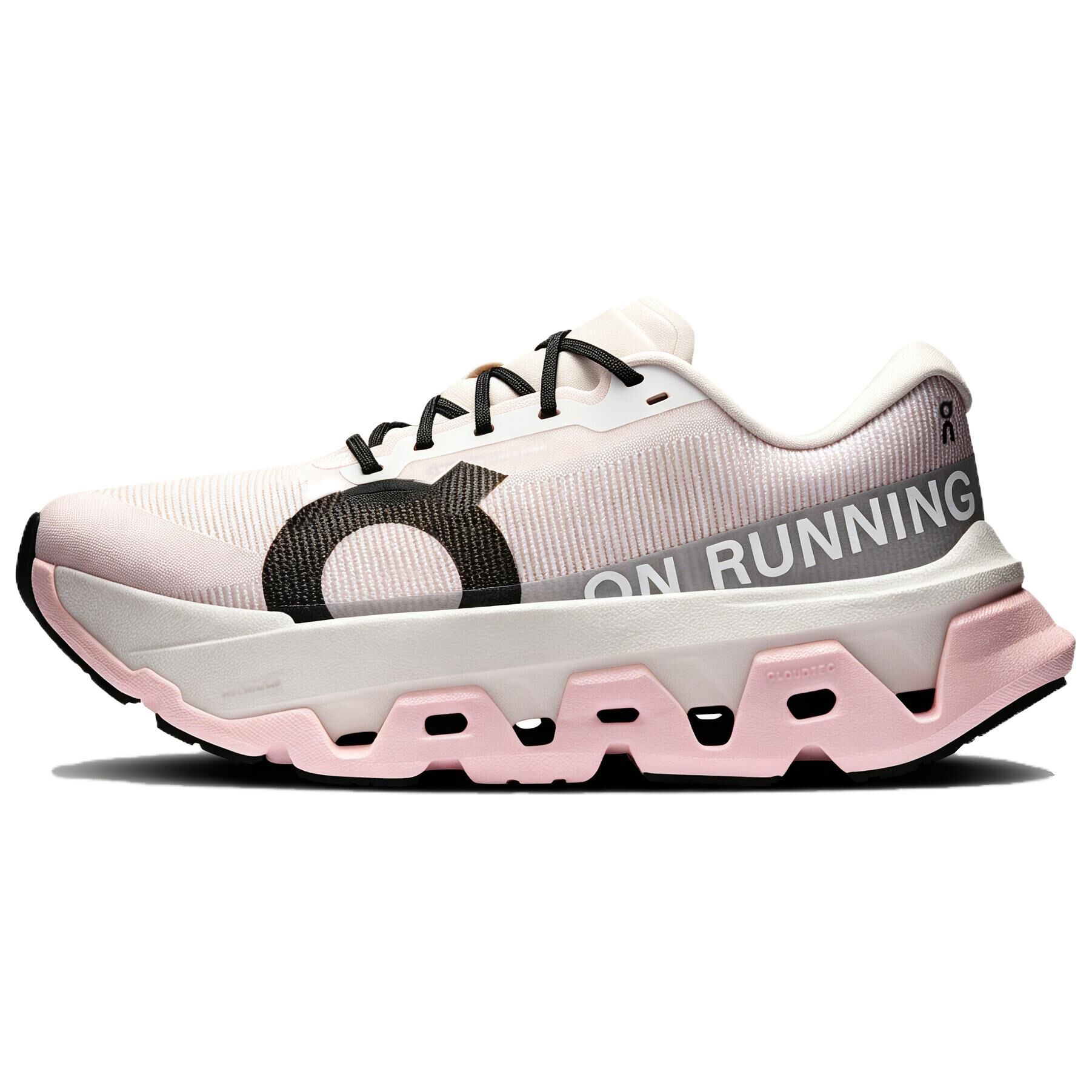 【代購】On Cloudmonster 3 Cushioning Breathable Rebound Running Shoes Women's Pink White 3WG10044732