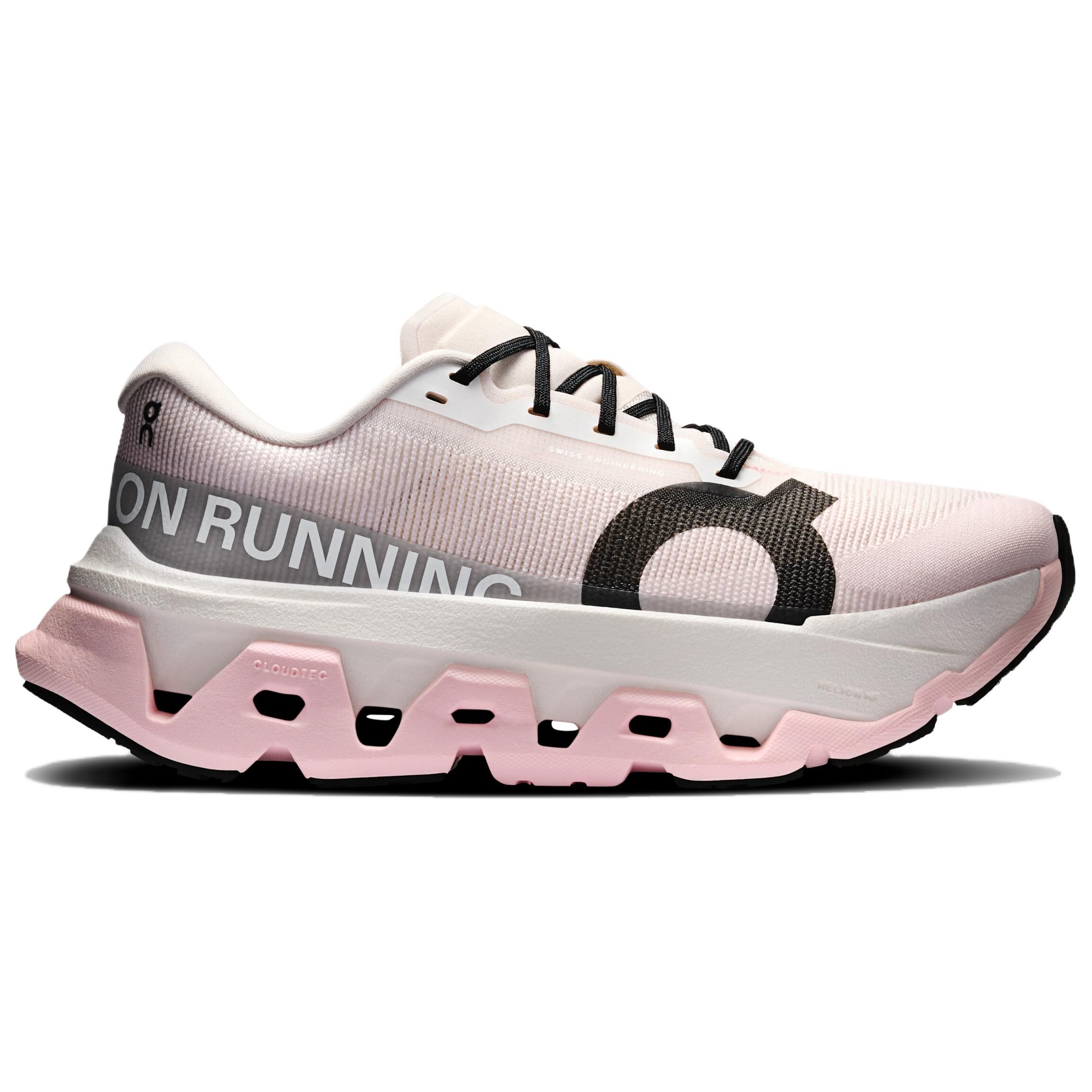 【代購】On Cloudmonster 3 Cushioning Breathable Rebound Running Shoes Women's Pink White 3WG10044732