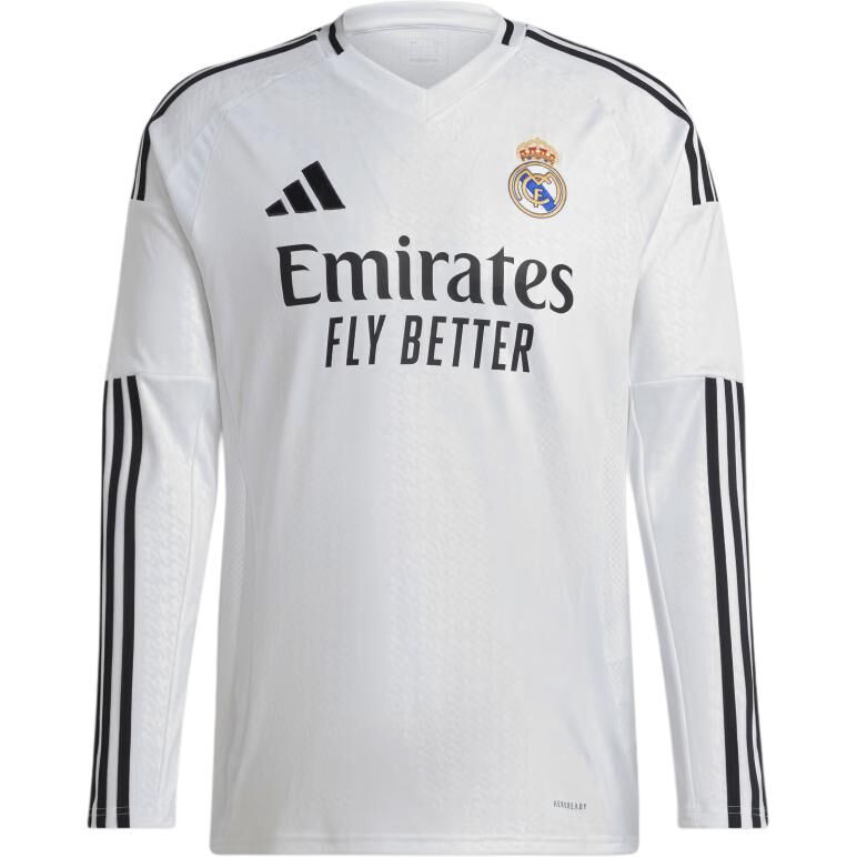 【代購】adidas Real Madrid 24/25 Long Sleeve Home Jersey White IT3442