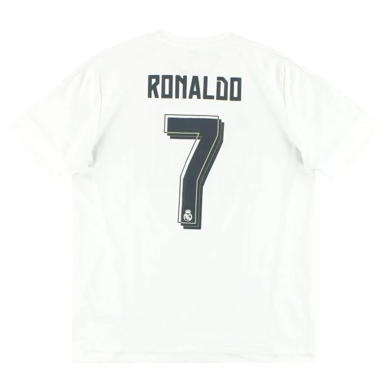 【代購】Adidas Real Madrid Home Shirt Ronaldo Soccer Jersey Men's White S12652