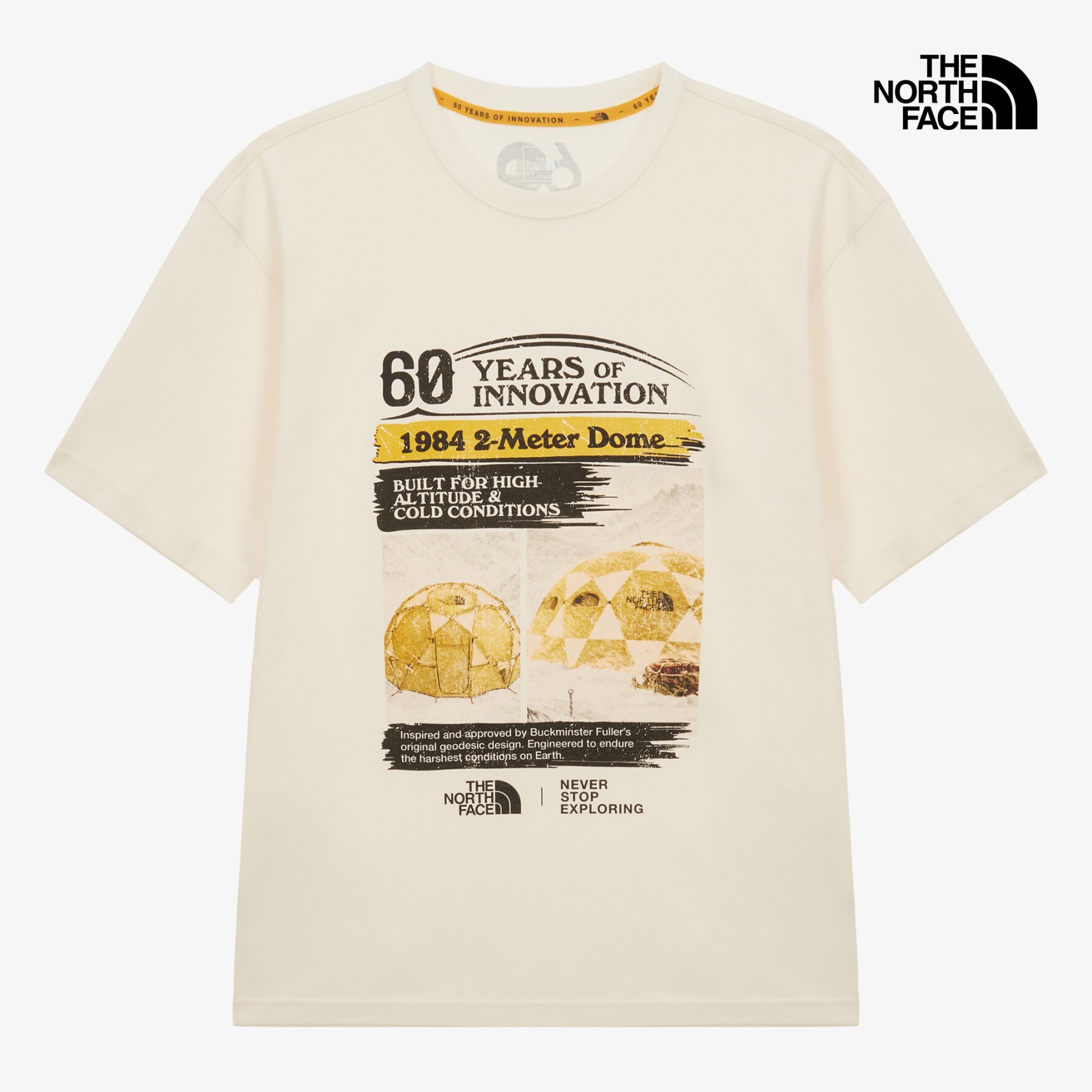 【代購/60週年限定】 TNF 26SS 60TH 復古紀念圖案短袖 T 恤 兩色 寬鬆落肩 NT7US88