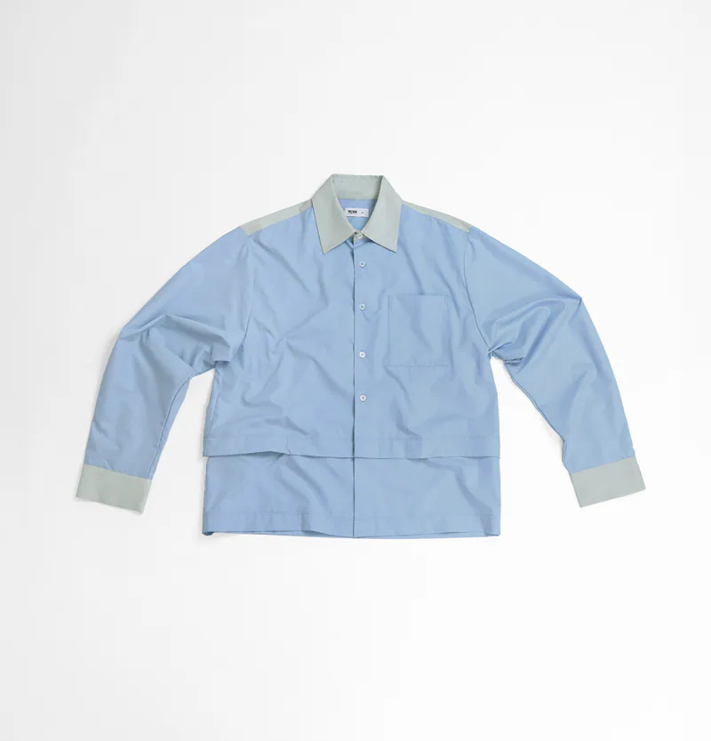 MELSIGN｜Detachable Panel Shirt (Blue)
