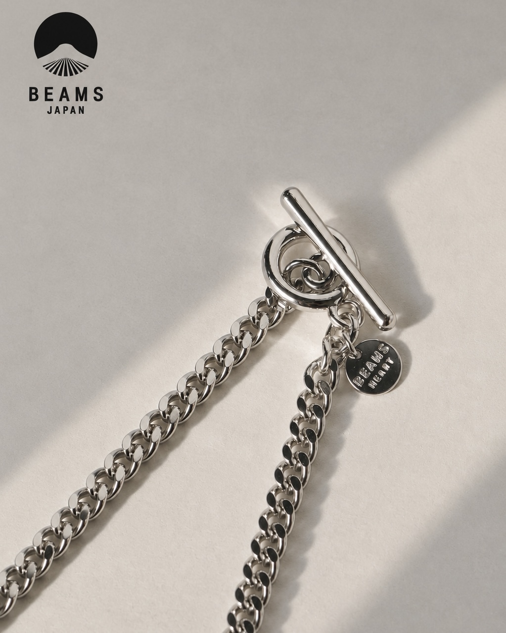 |折扣登記中| BEAMS® HEART 鏈條 T扣設計 項鍊 チェーン ロープチェーン