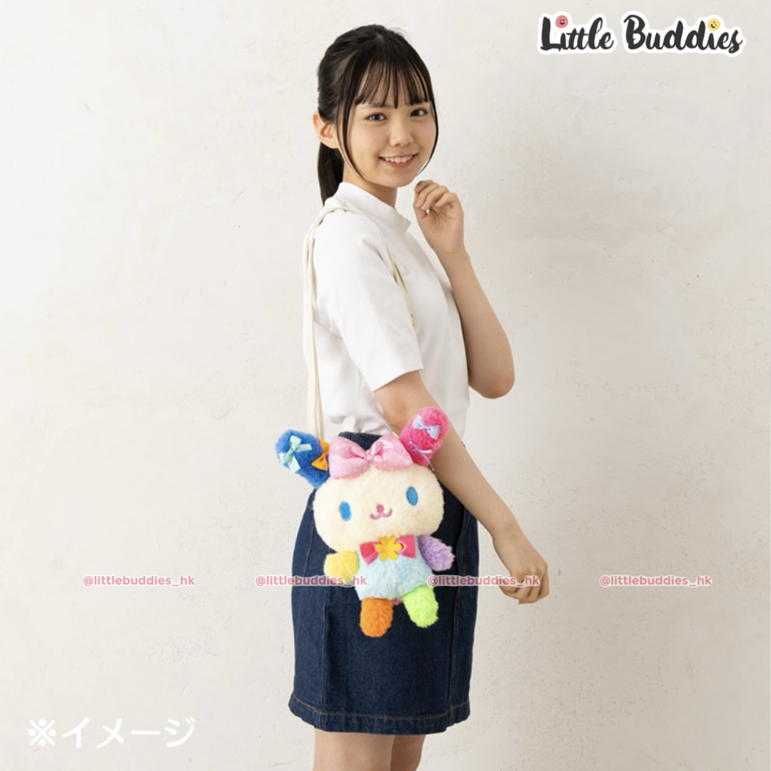 日本 Sanrio Usahana 彩虹兔 生日 繽紛緞帶系列 斜揹袋