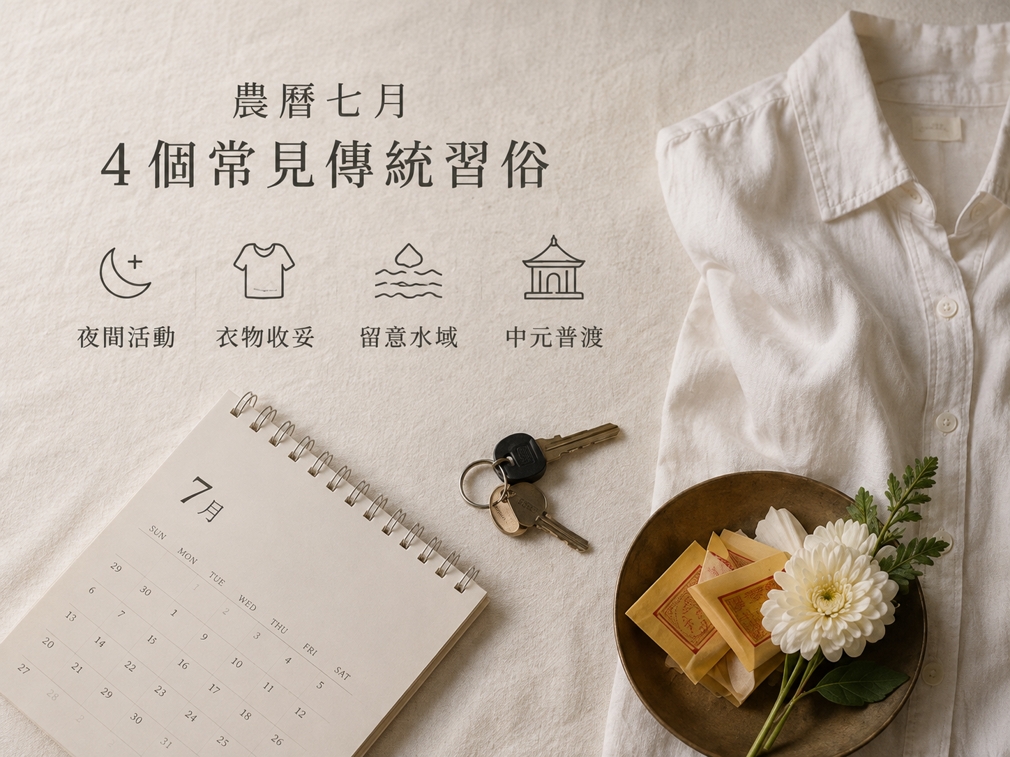 農曆七月常見習俗