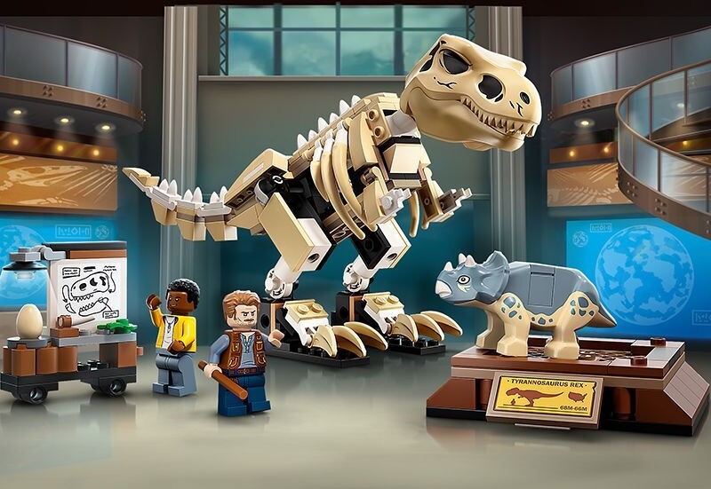 Jurassic World T. Rex Dinosaur Fossil Exhibition Building Set Fit Lego NO BOX NA010