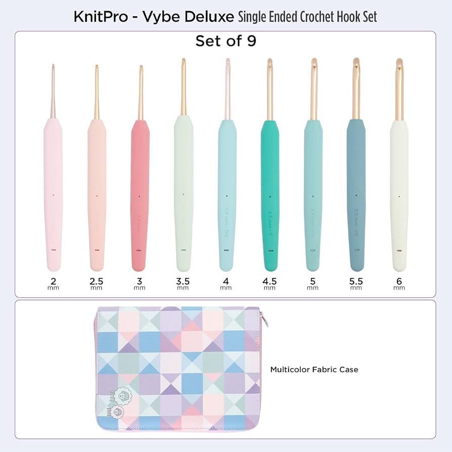! 預購 ！KnitPro vybe 鉤針9支裝