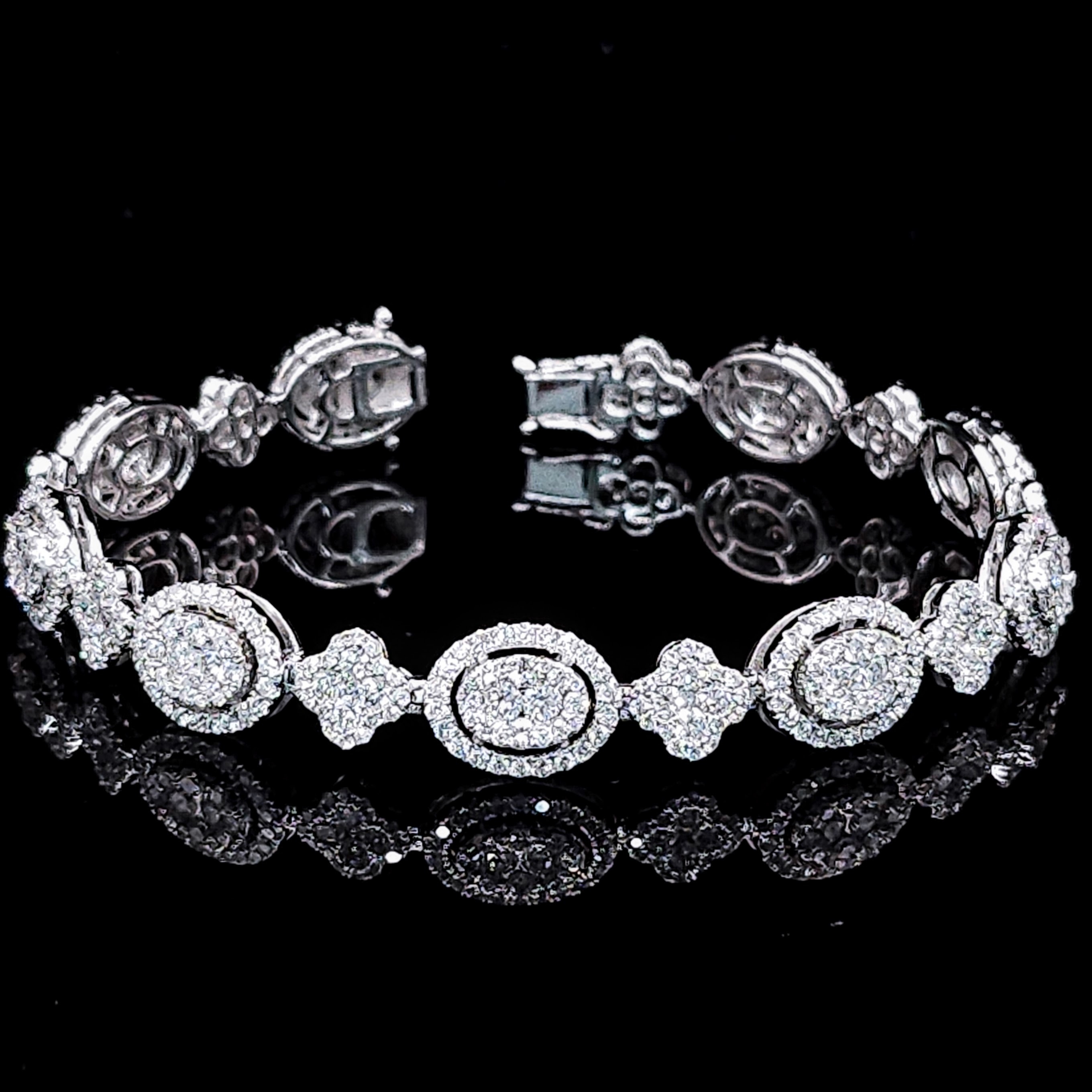 18K White Gold 5.73ct Diamond Bracelet