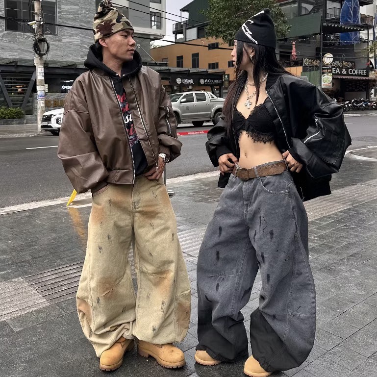 （現貨）越南品牌 Badchoices 刷舊設計 彎刀褲 牛仔褲 Badchoices10