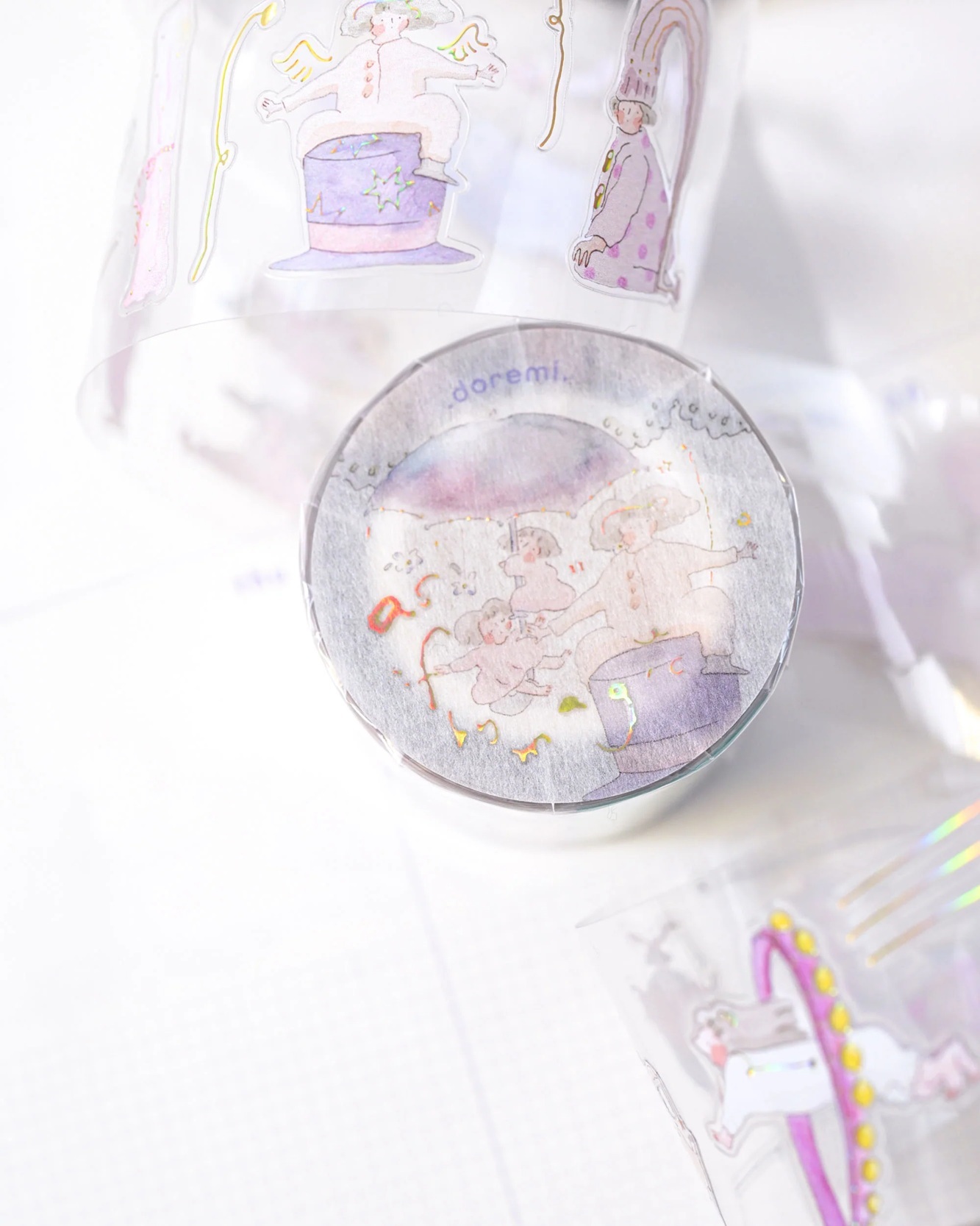 Dodolulu．Doremi系列  如魔如幻  3.5cm燙金割型PET膠帶 <整捲/分裝>