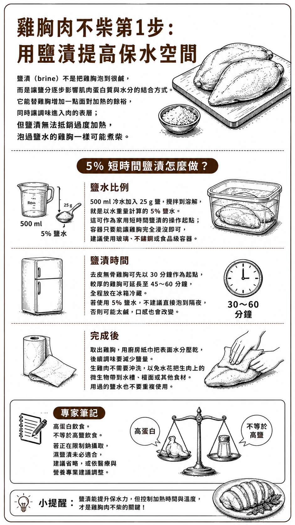用鹽漬提高保水空間