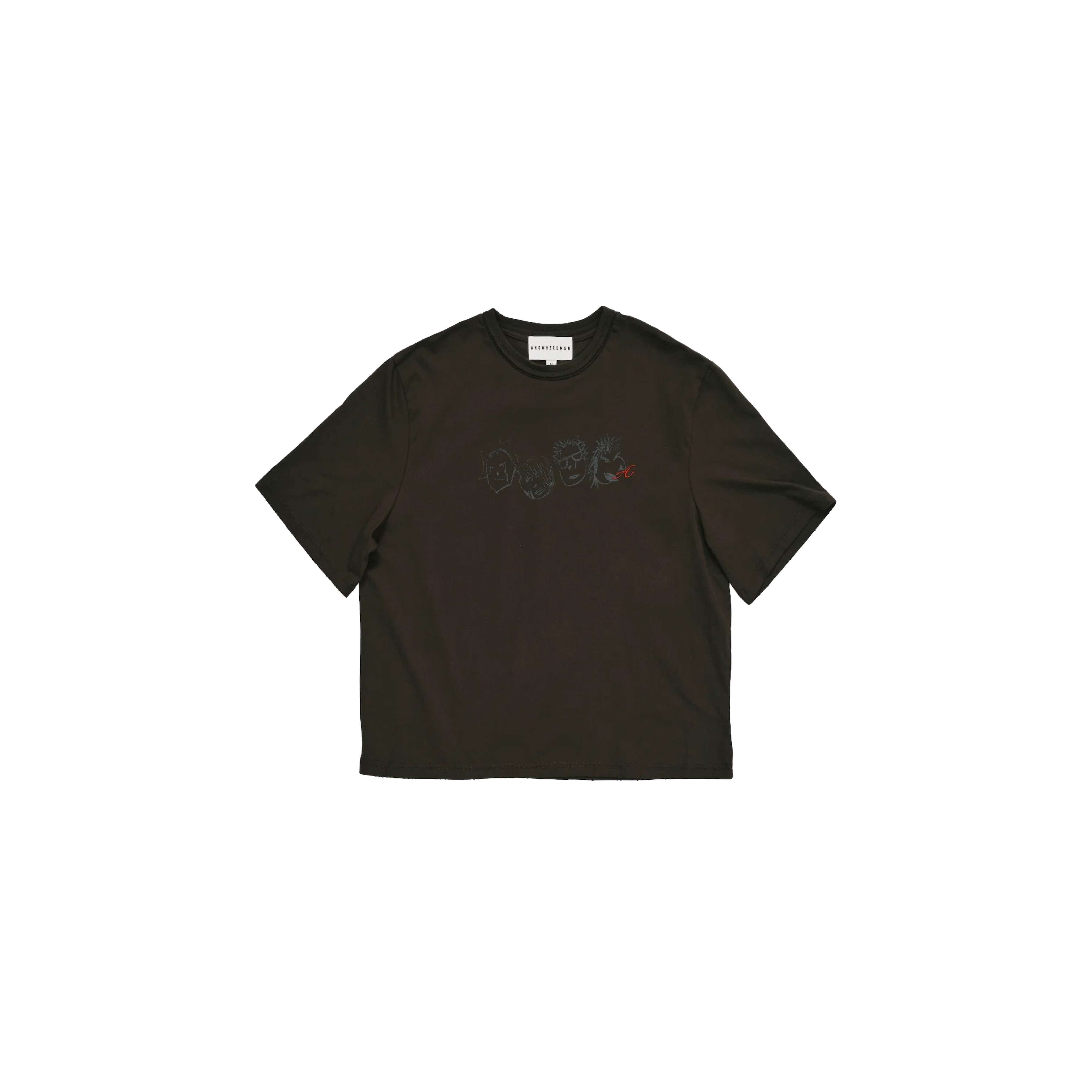 ANOWHEREMAN TEAM PRINT CROPPED TEE